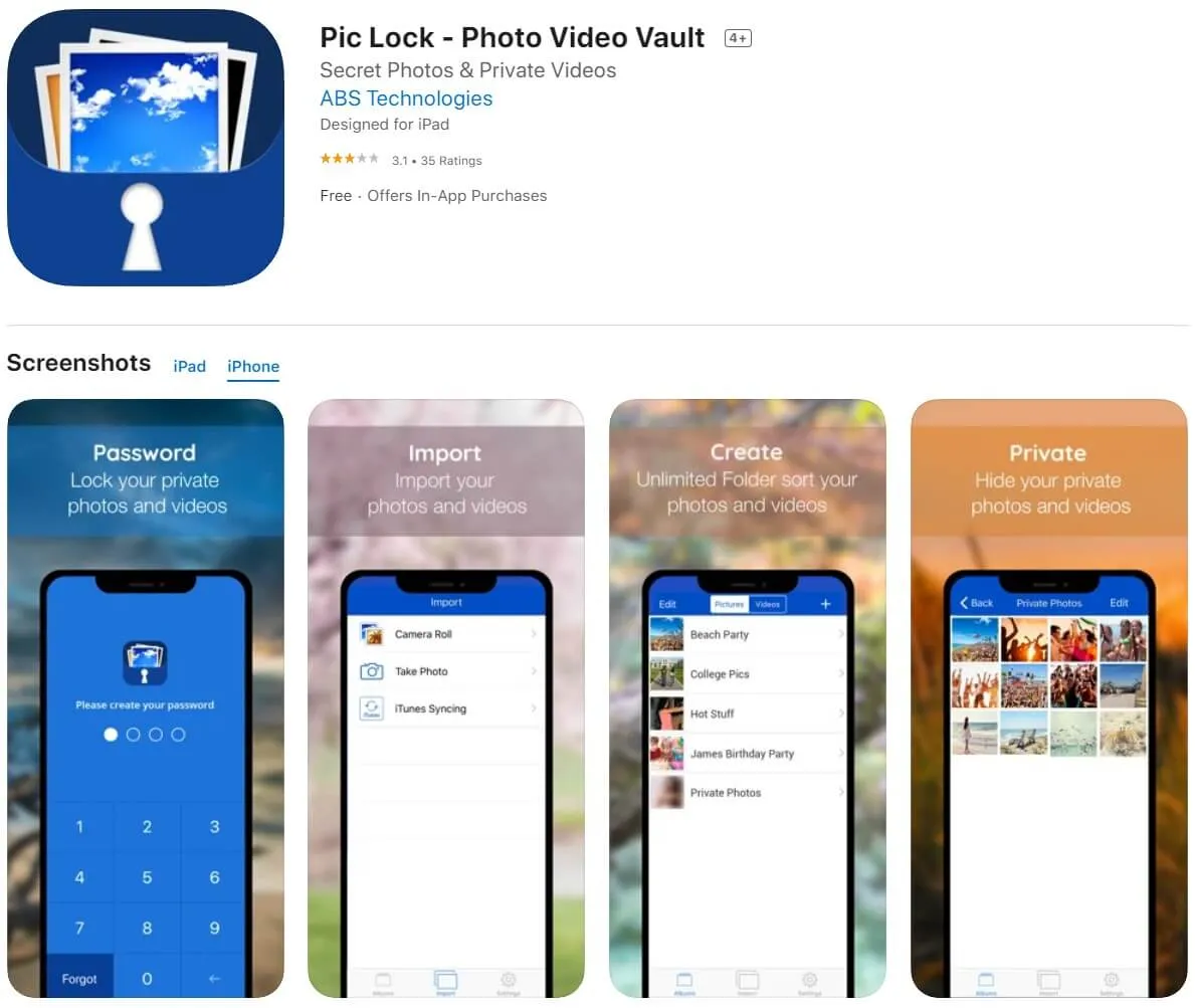 photo lock app for iphone