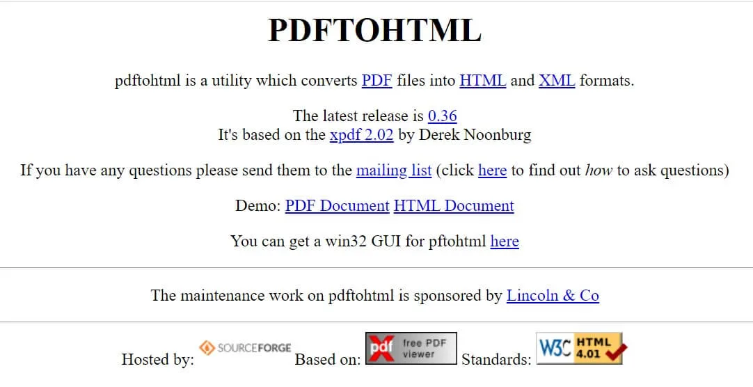 pdf to html