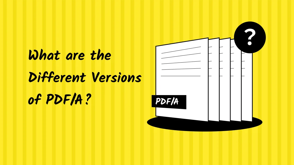 What are the Different Versions of PDF/A?