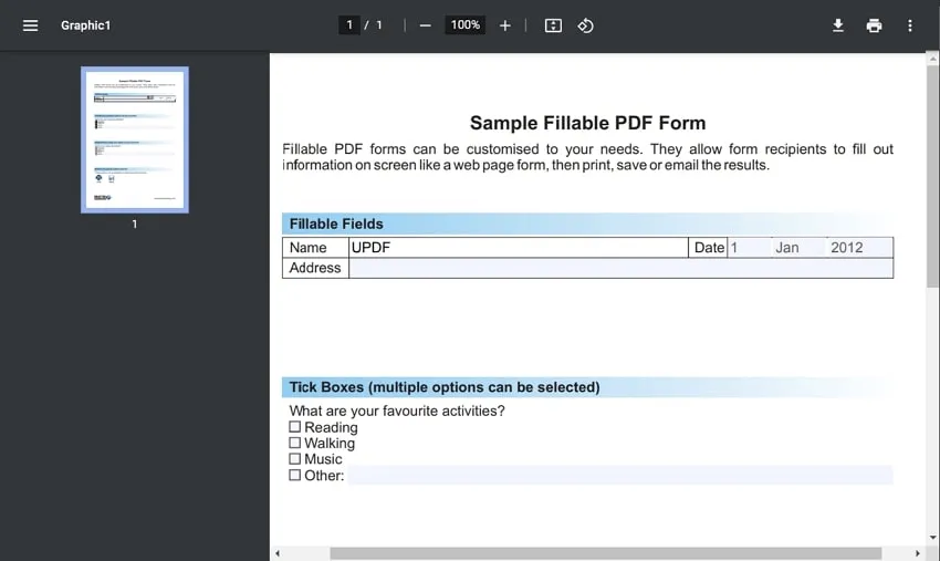 how to fill up pdf form with google chrome