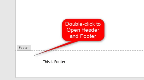 open header and footer in word
