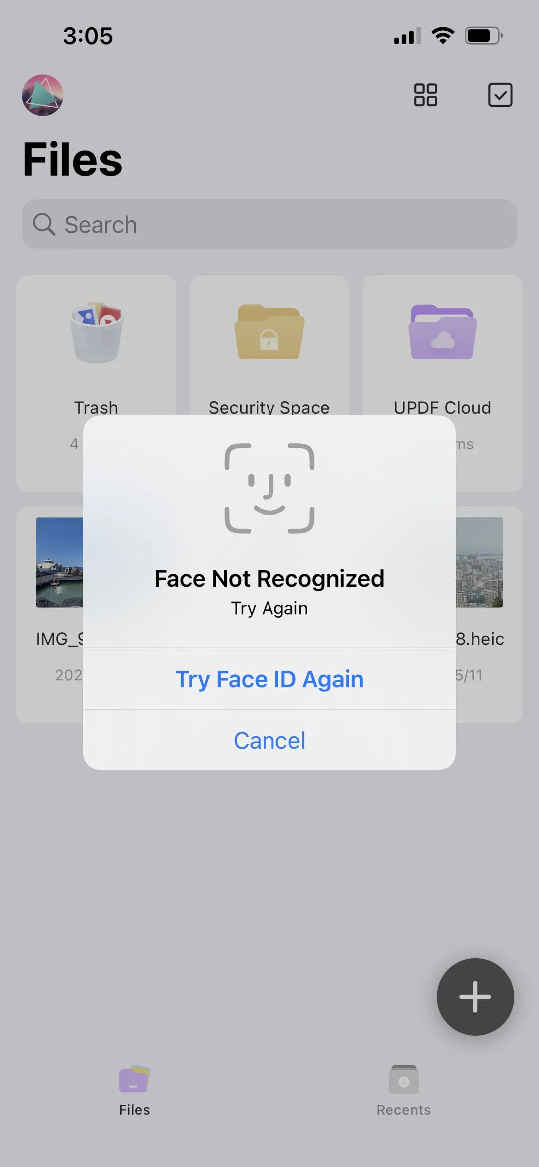 face not recoginized