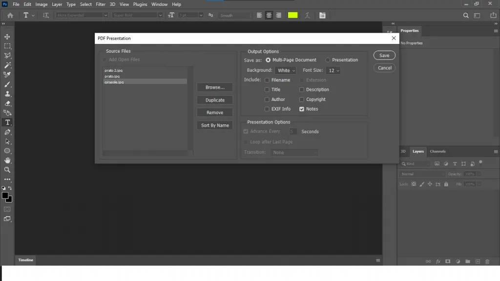 Customize the Presentation Settings in Photoshop