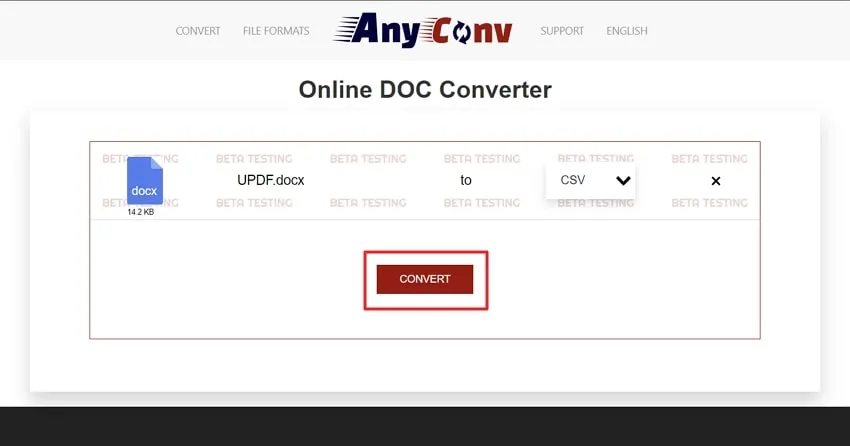 hit the convert button in anyconv
