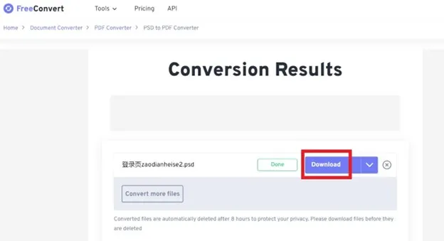 convert psd to pdf with freeconvert download