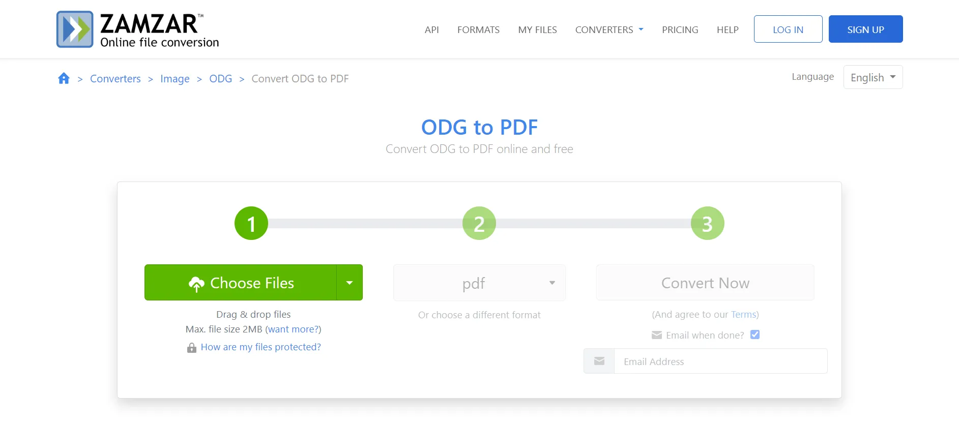 ODG to PDF zamzar