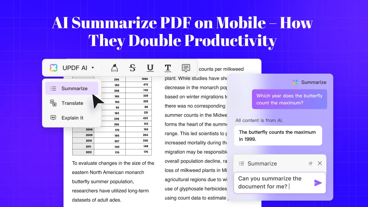 AI Summarize PDF on Mobile – How They Double Productivity