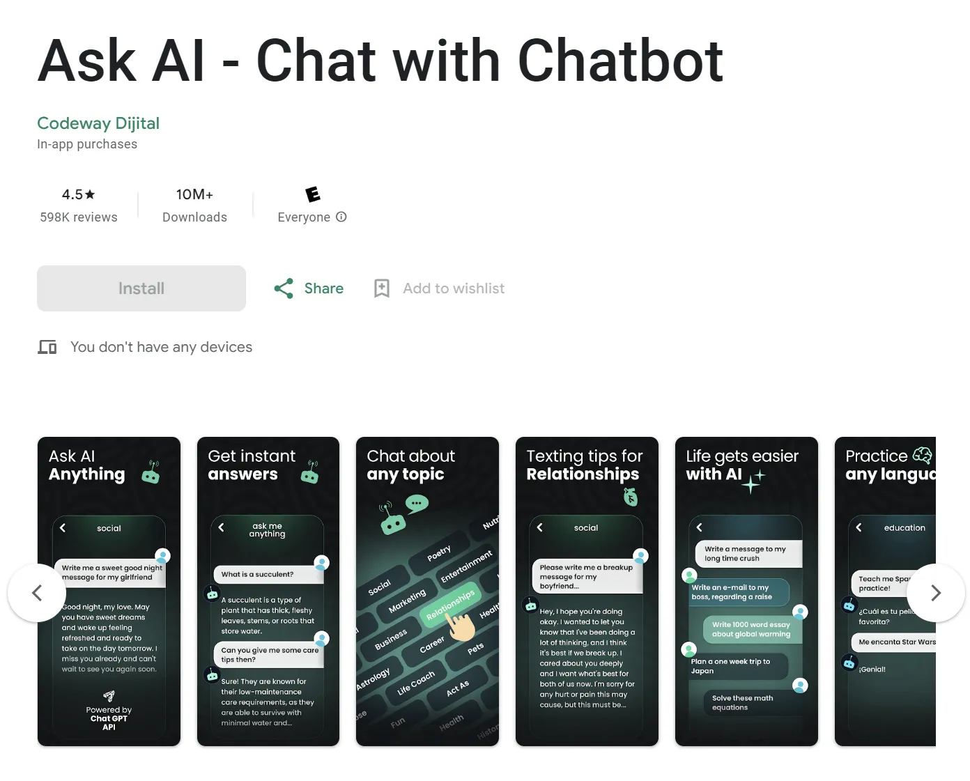 ask ai chatbot android app