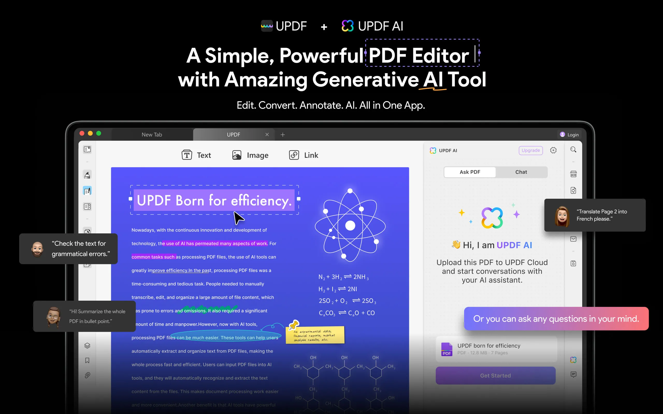 remove text from pdf AI-powered UPDF