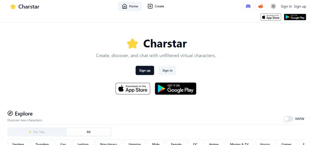 chat with anime characters charstar interface