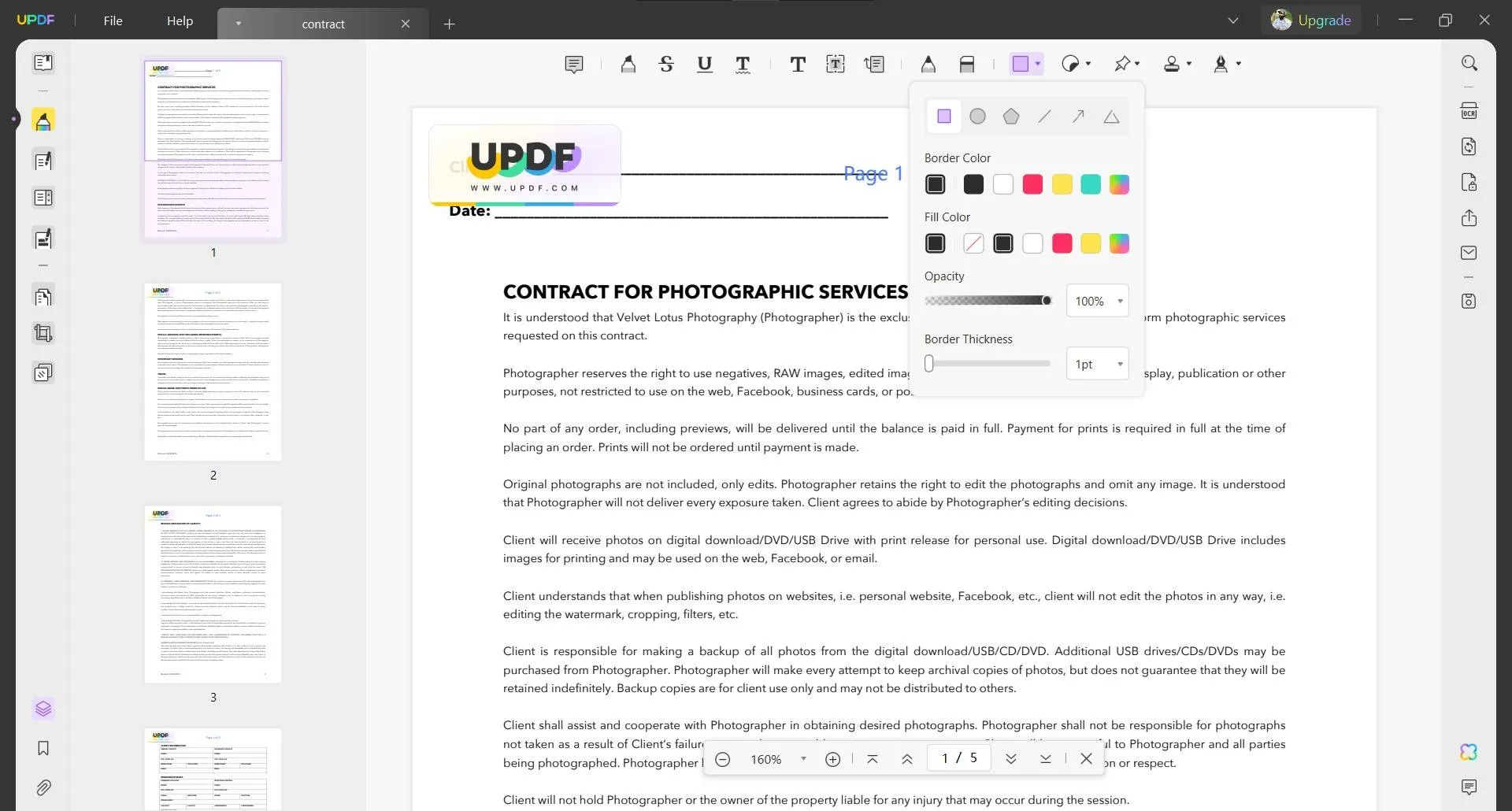 whiteout pdf online updf shape option