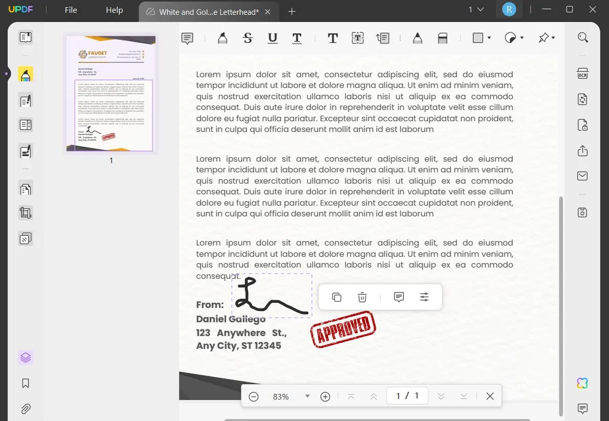 how to make a pdf signable Make PDF signable with UPDF's drawing feature