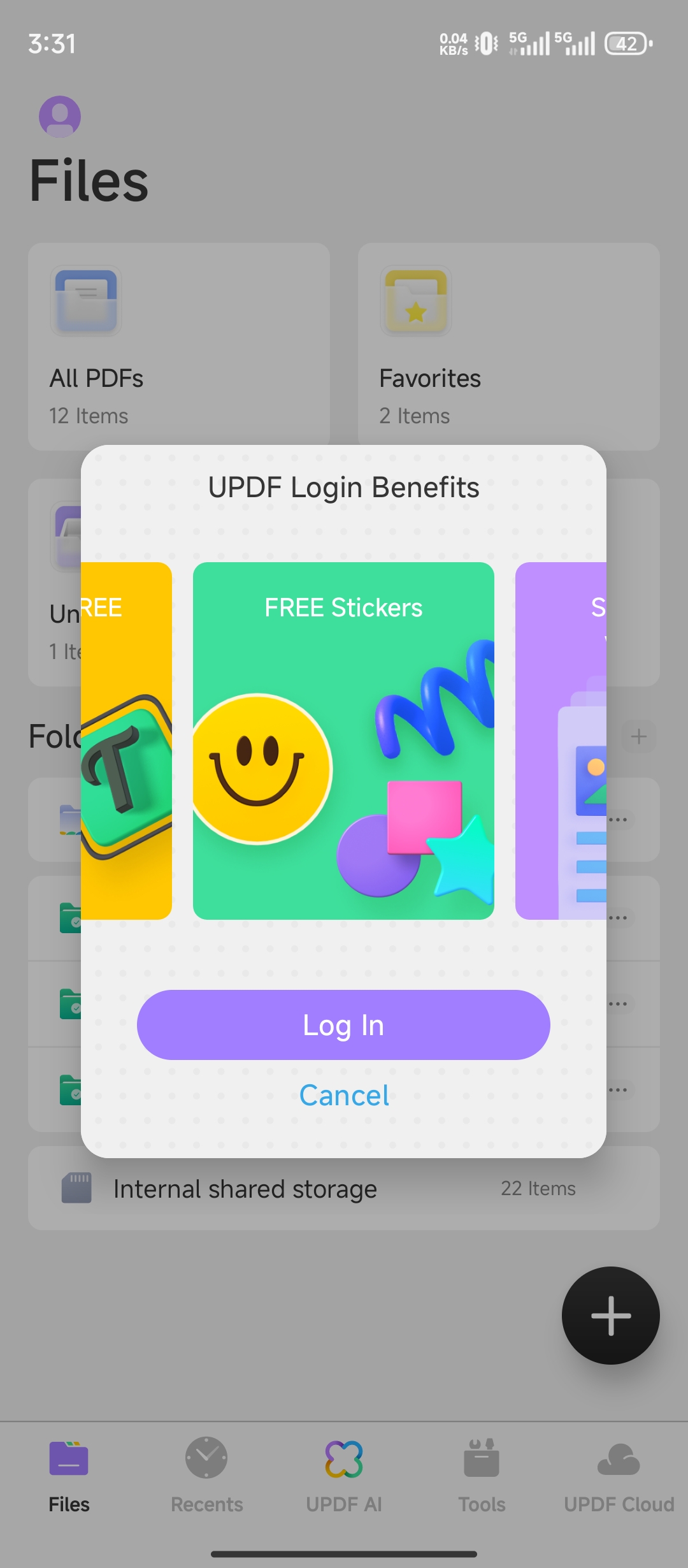 How To Log In Or Sign Up Updf On Android Updf User Guide