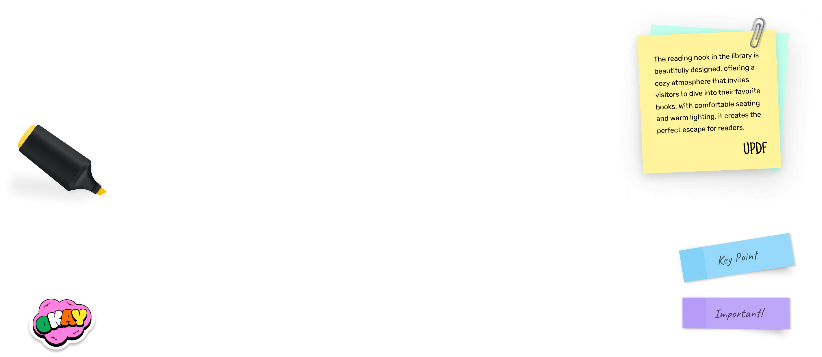 PDF with highlights and notes