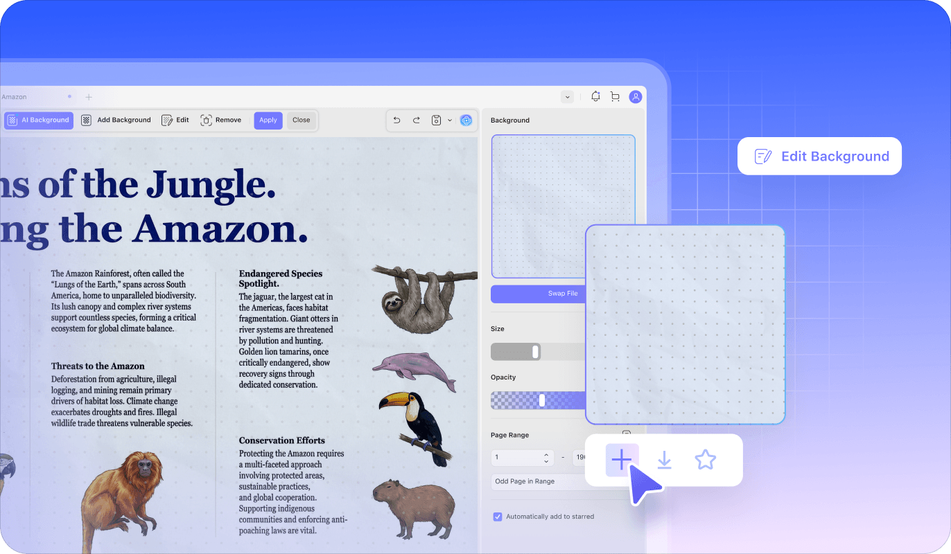 Applica e personalizza gli sfondi
