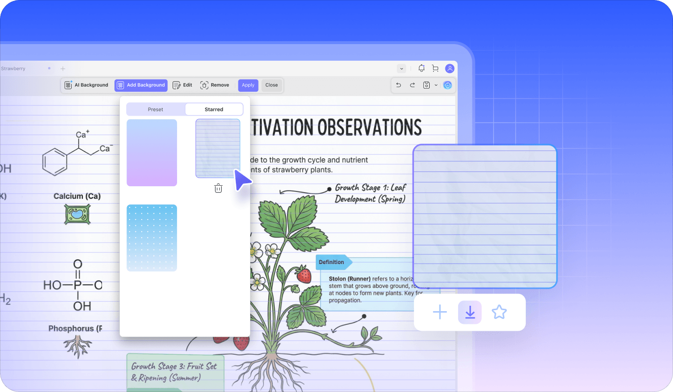 Salva e riutilizza gli sfondi