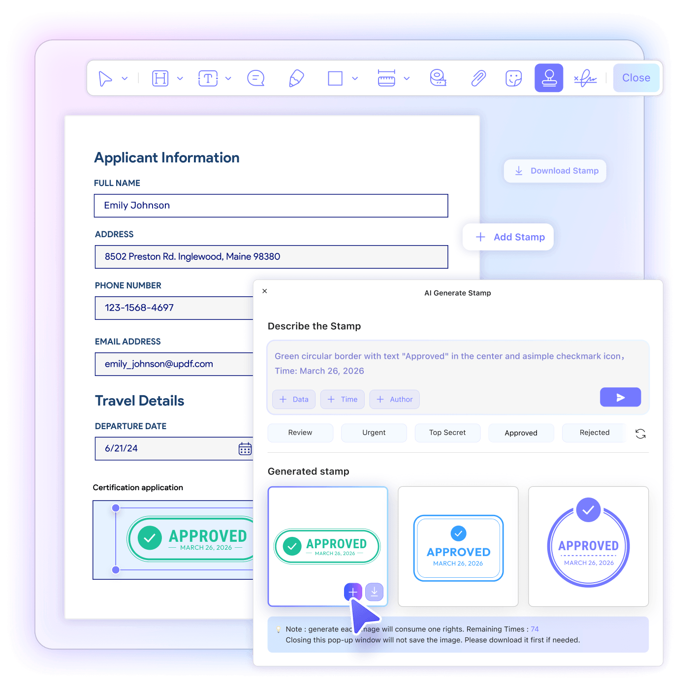 Generate, Refine & Apply