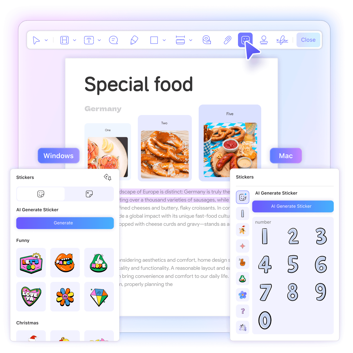 Open the AI Sticker Tool