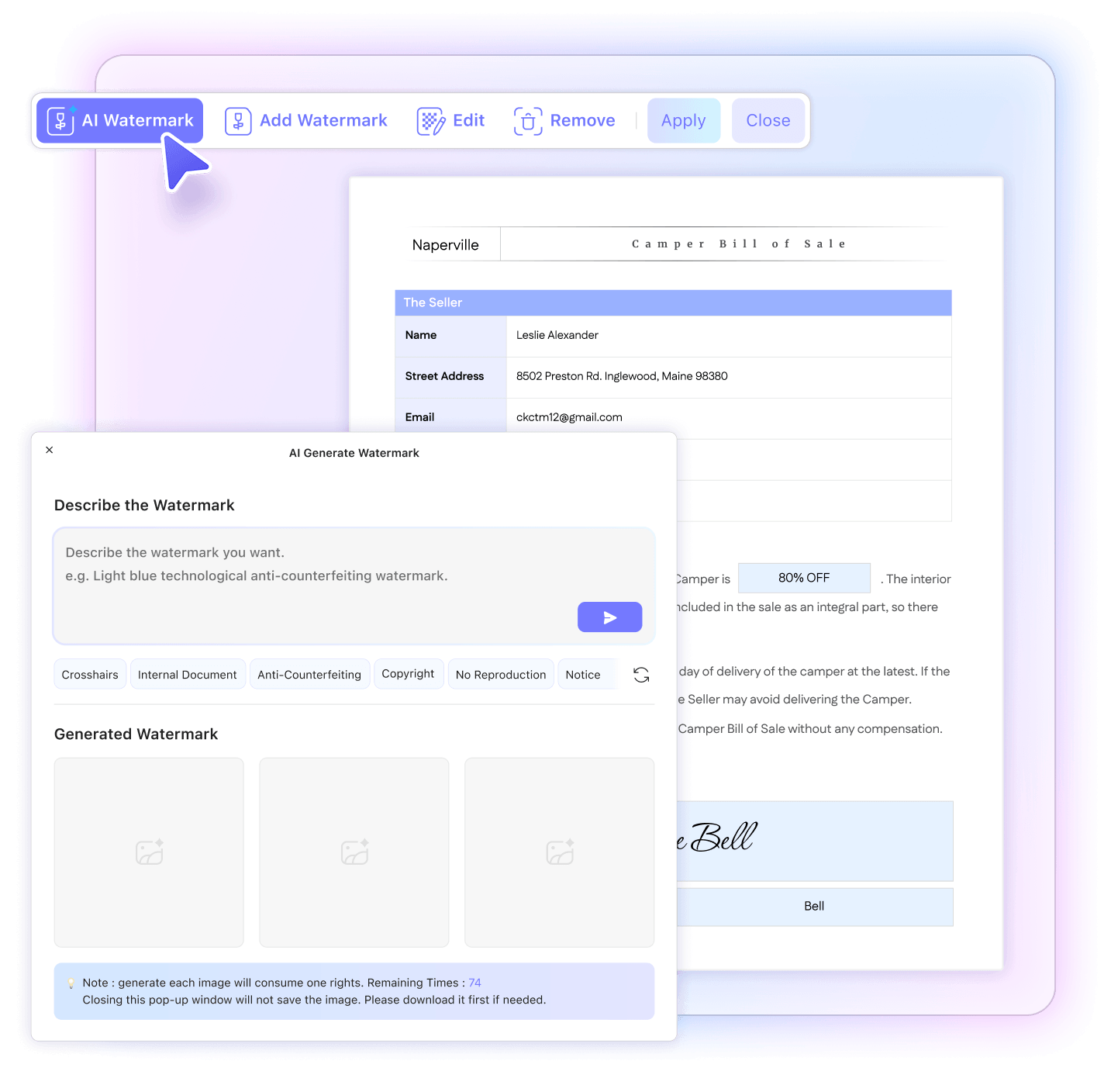 Open the AI Watermark Tool