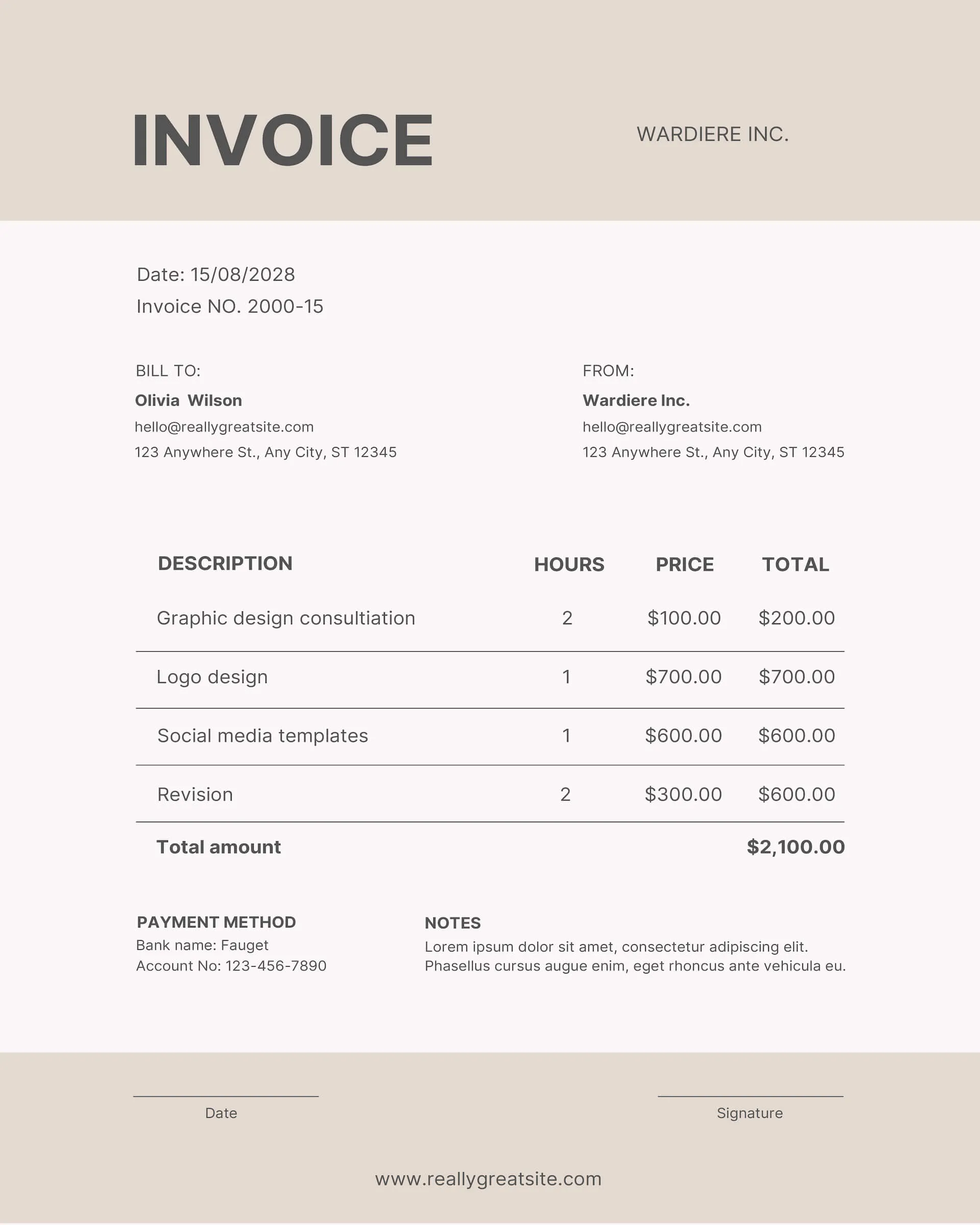 Invoice Template PDF: Simplifying Your Billing Process | UPDF