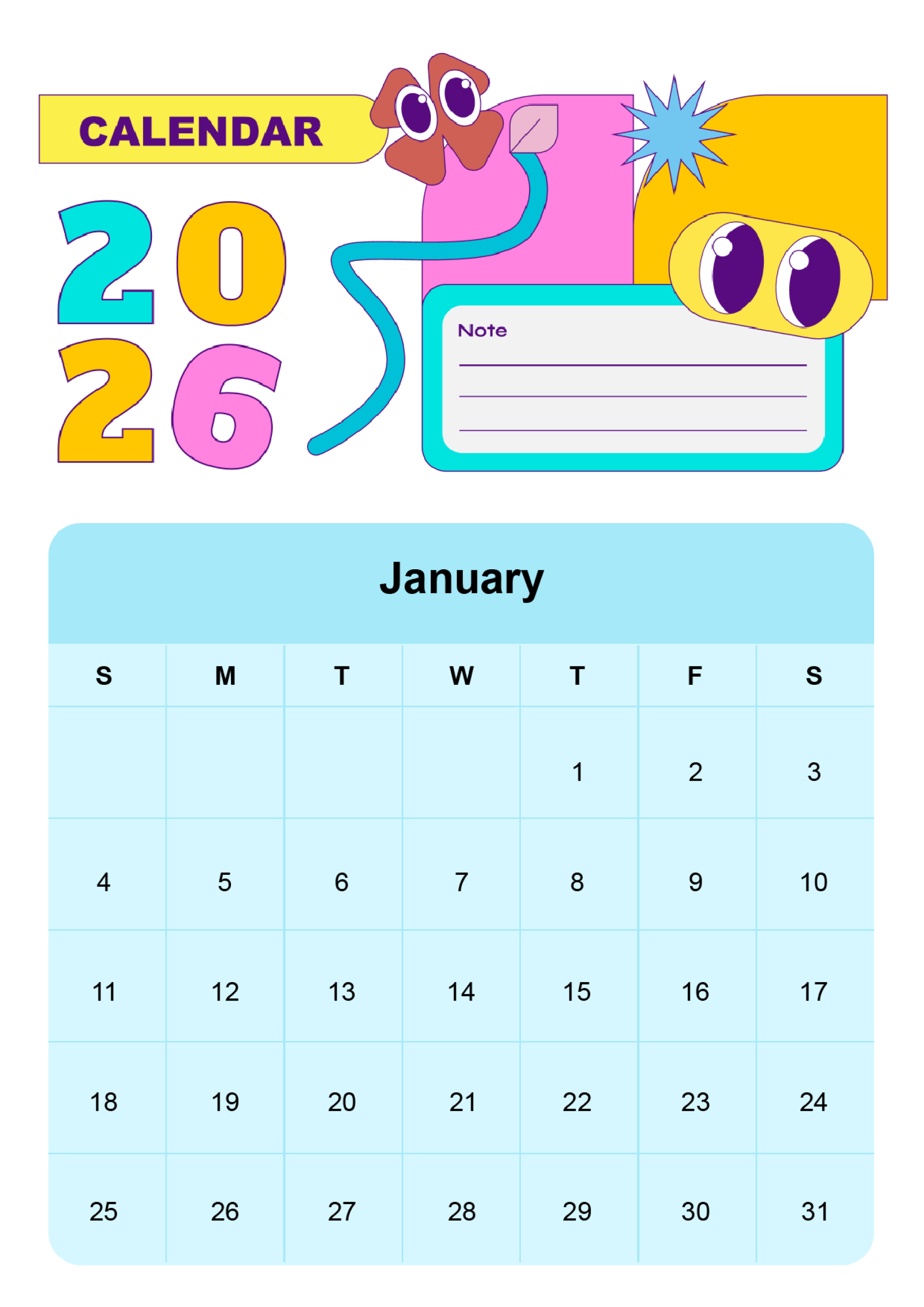 2025 calendar