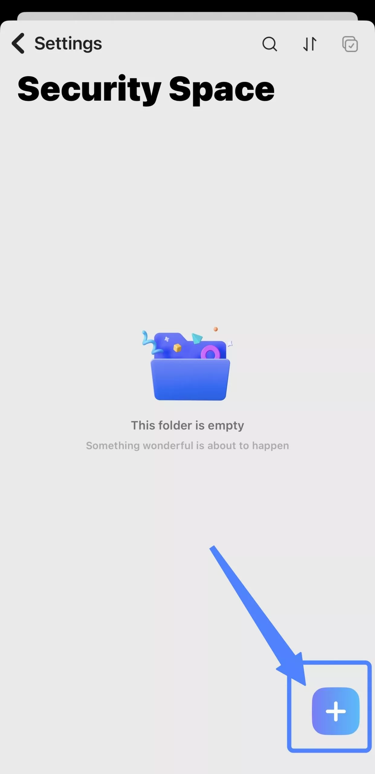 add files to security space