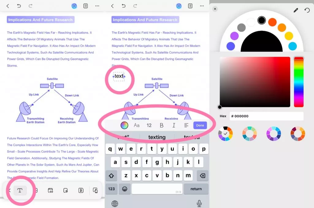 add text ios