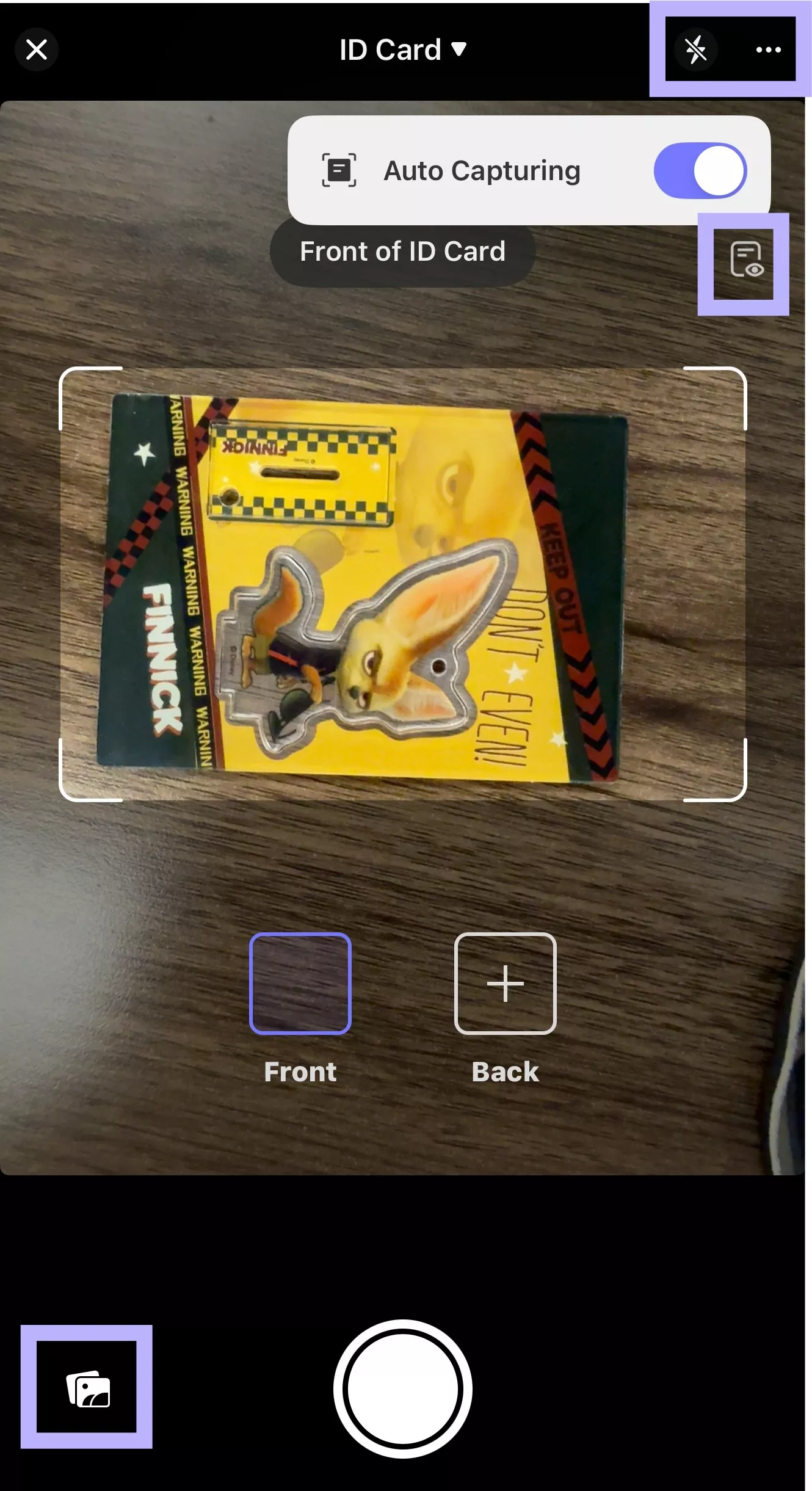 auto-capture enabled