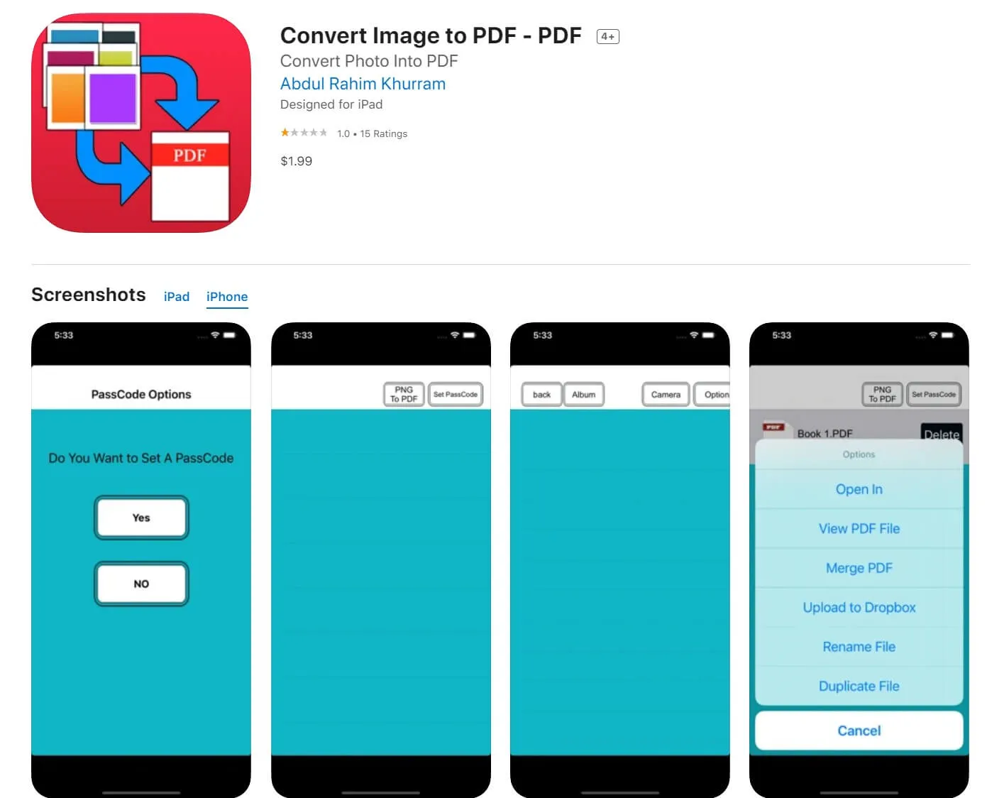 写真 を pdf に 変換 iphone