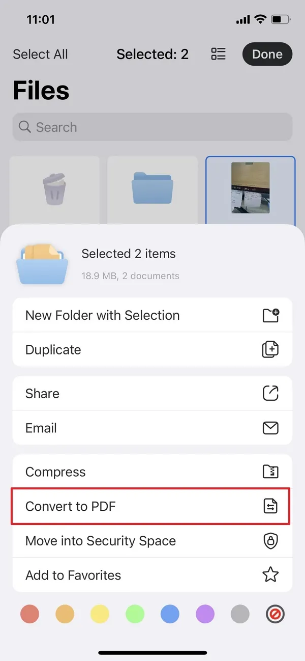 how to change image to pdf on iphone