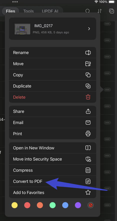convert to pdf in ios 