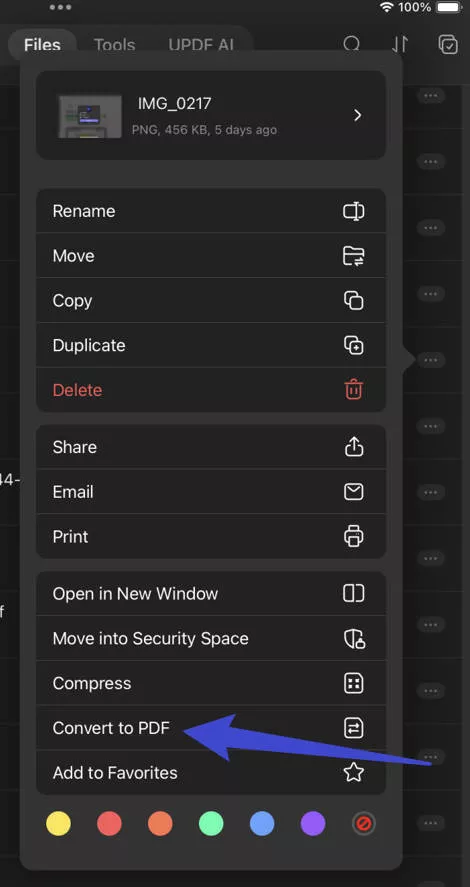 convert to pdf in ios 