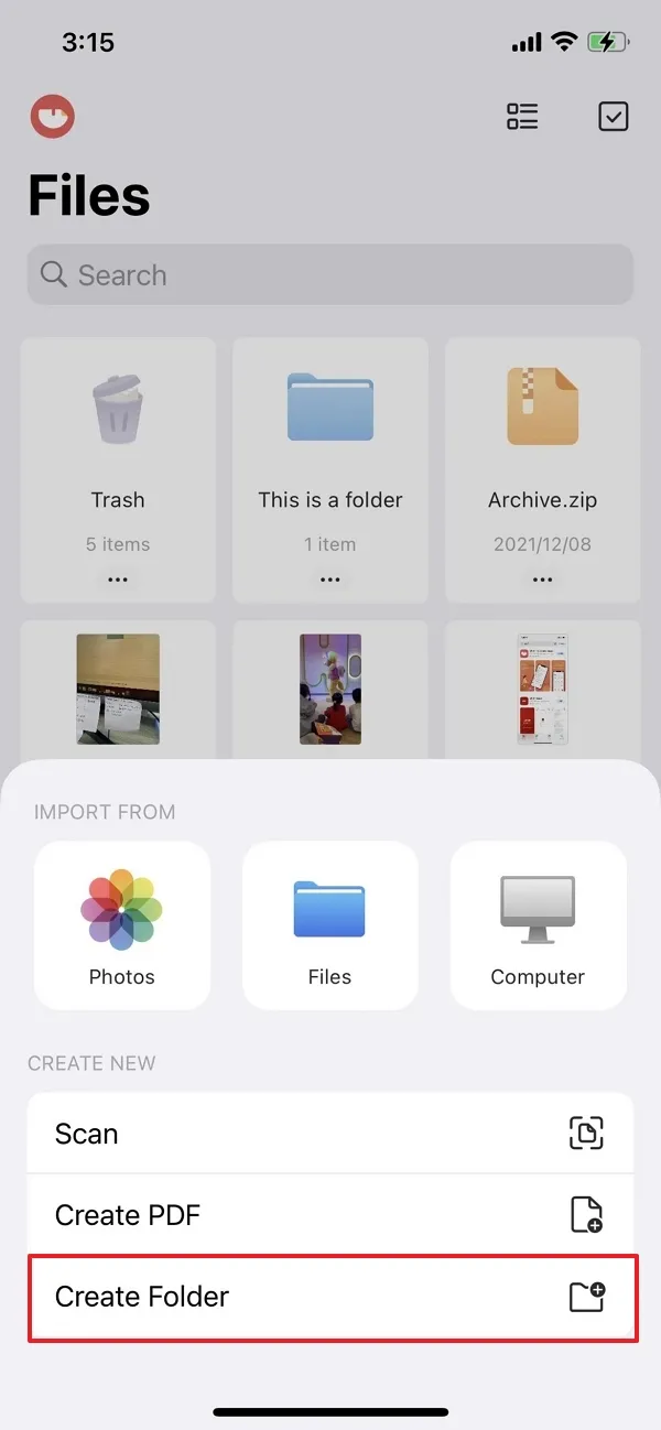 create folder icon