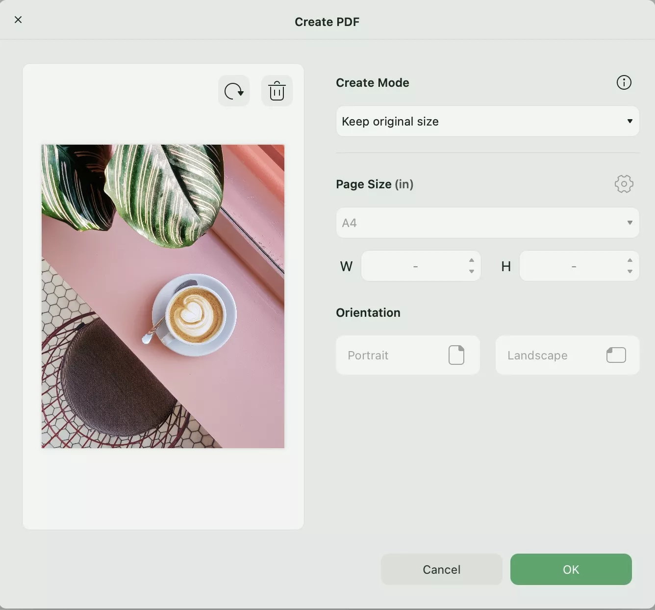 click on the OK to confirm to convert JPG to PDF with UPDF on mac