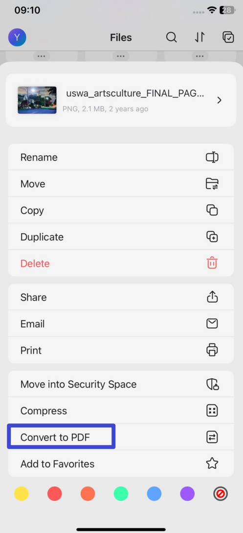 how to create pdf on iphone from photo