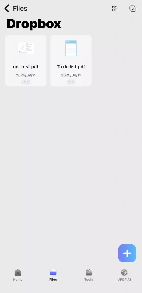 import dropbox files