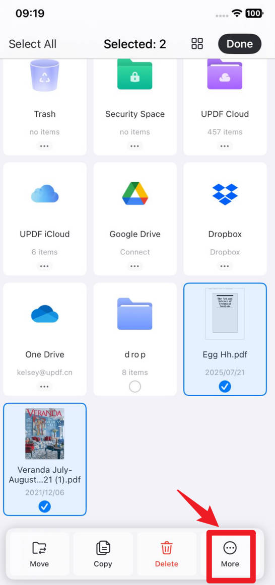 select screen shots on updf