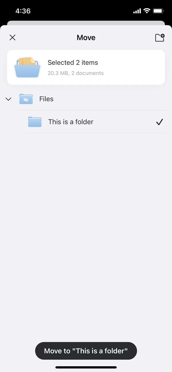 move to new folder