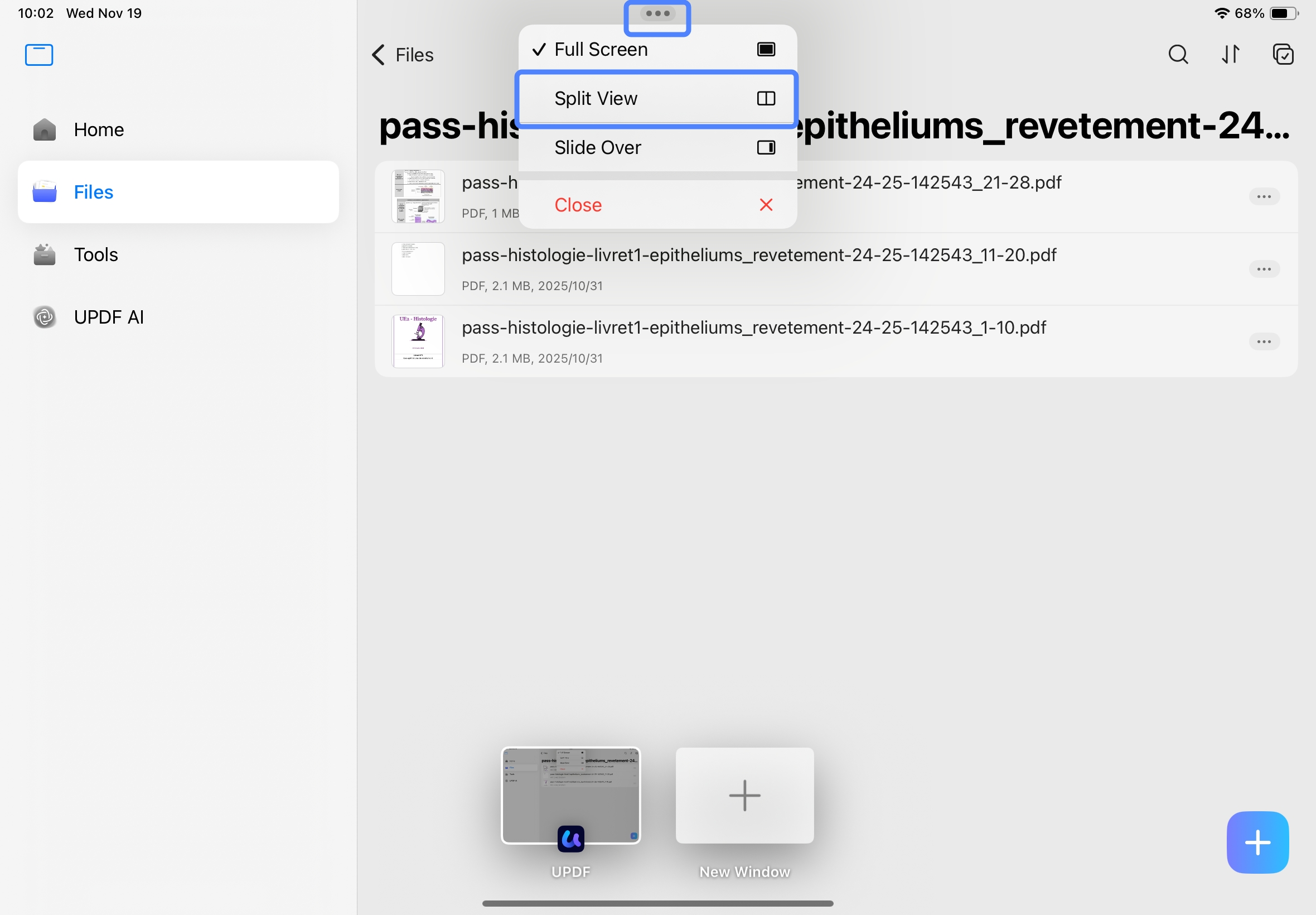 open split view ipad