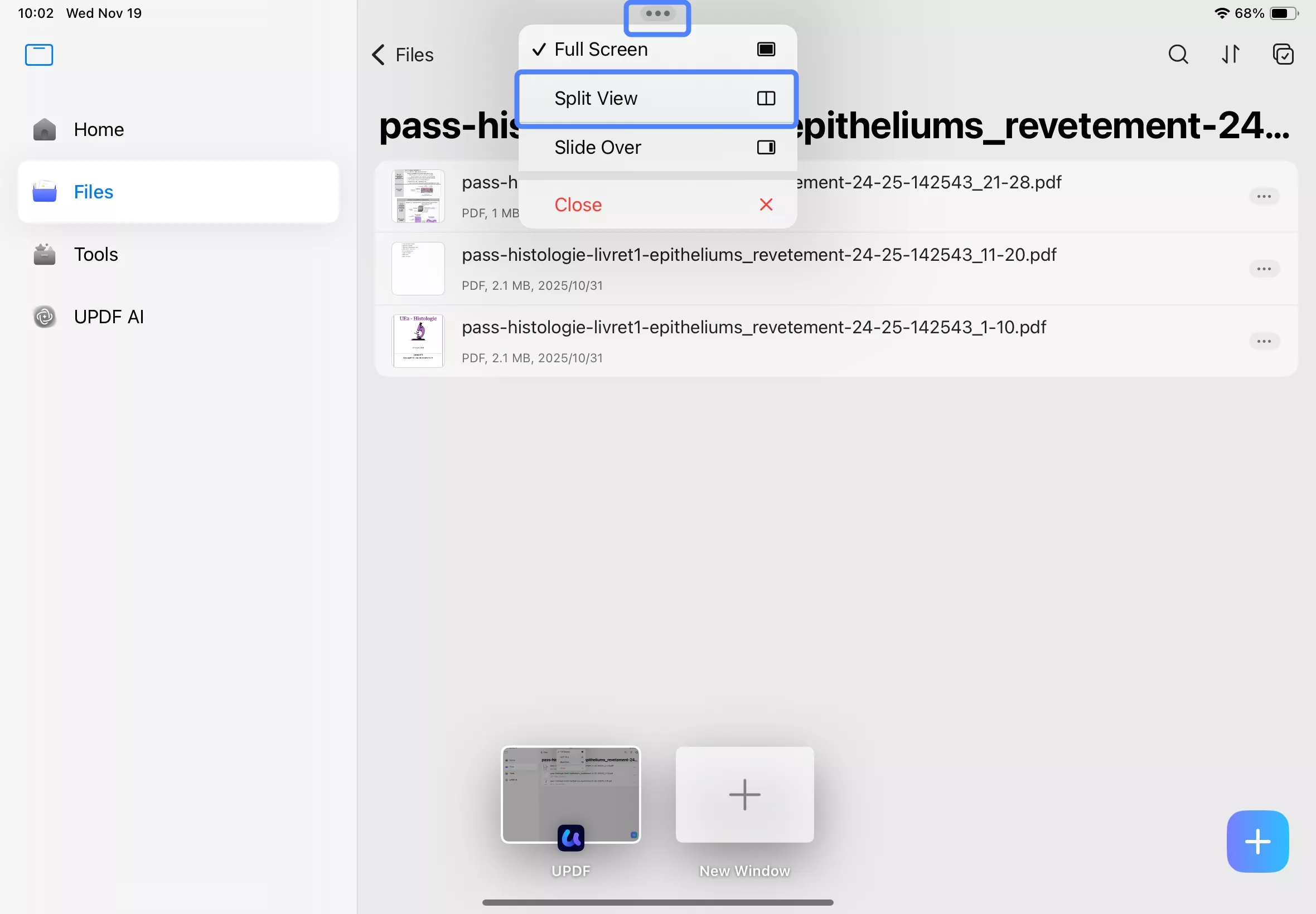 open split view ipad