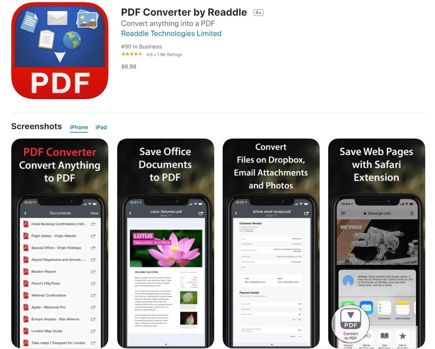 jpd in pdf app PDF Converter von Readdle