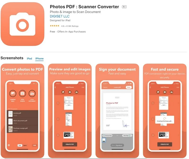 jpd in pdf app Photos PDF: Scanner Converter