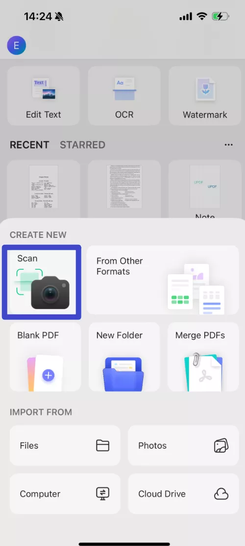 scan image to pdf