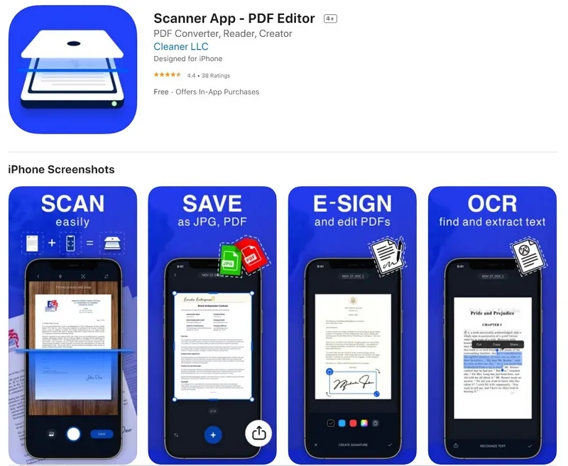 Scanner App - PDF Editor