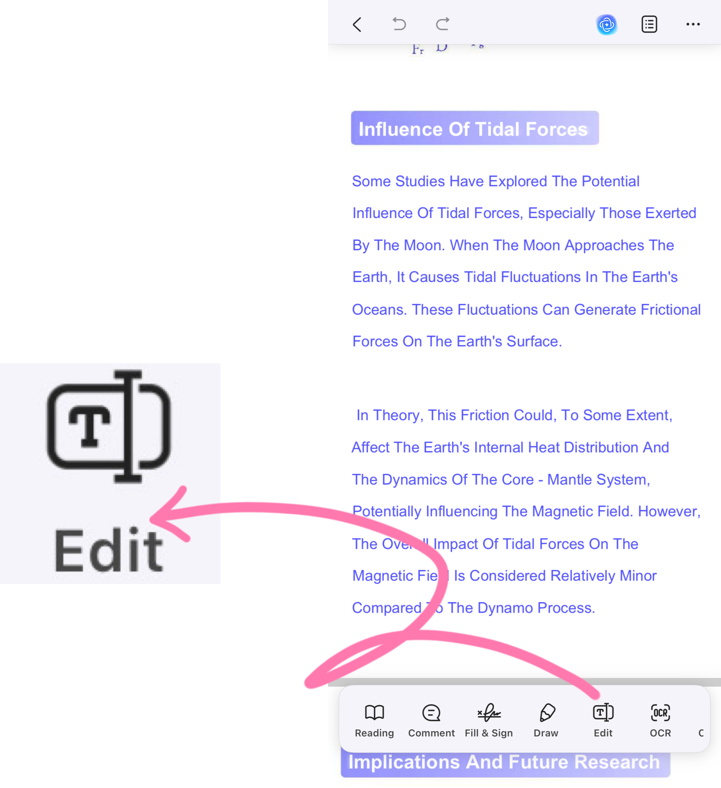 select edit ios