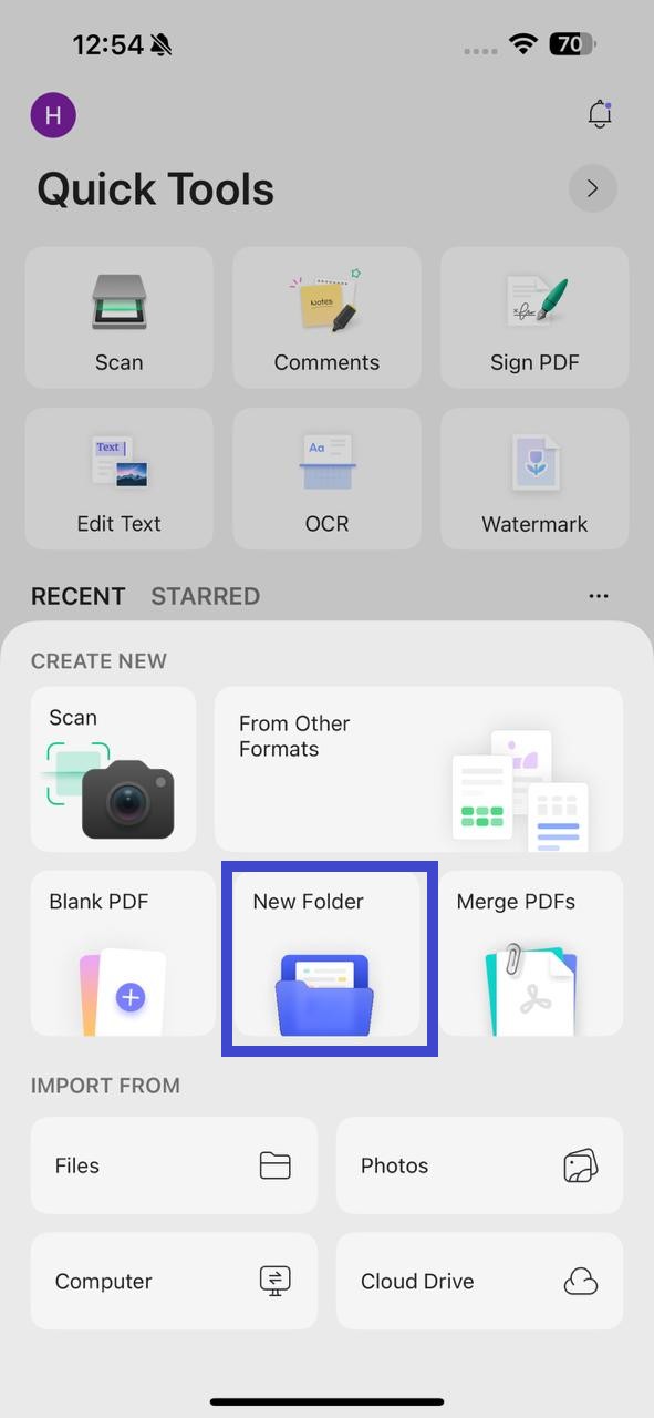 updf-create-new-folder