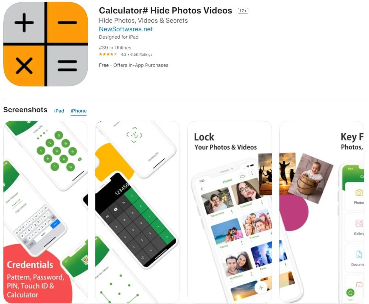 iphone 写真 非 表示アプリCalculator# Hide Photos Videos