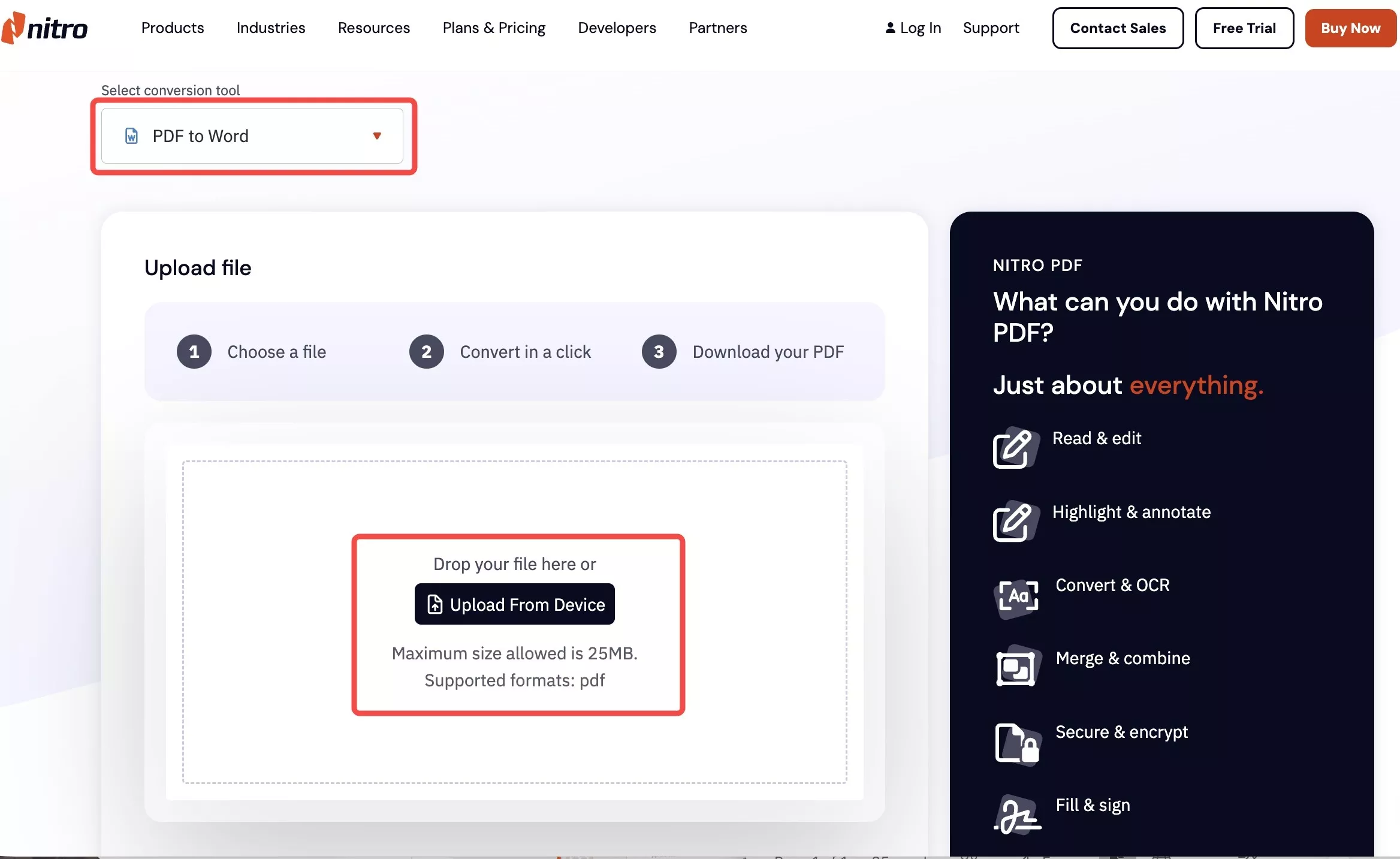 convert pdf to word using nitro online converter 1