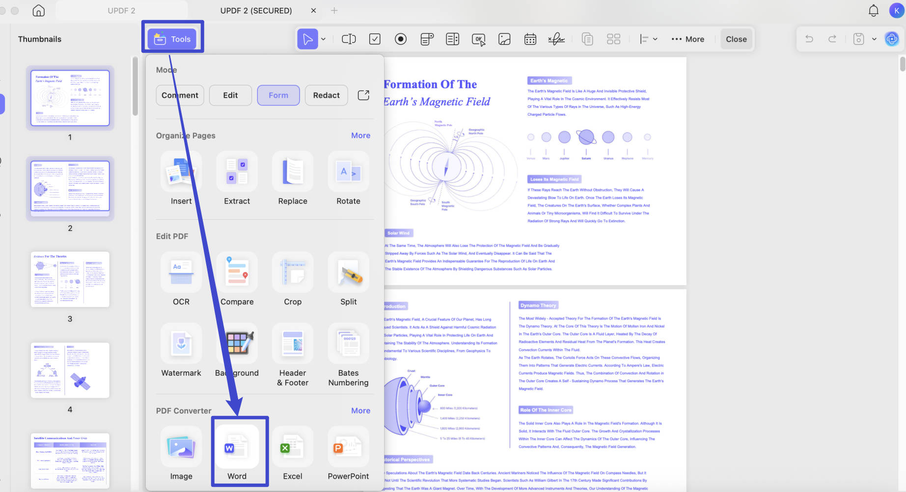 choose word document