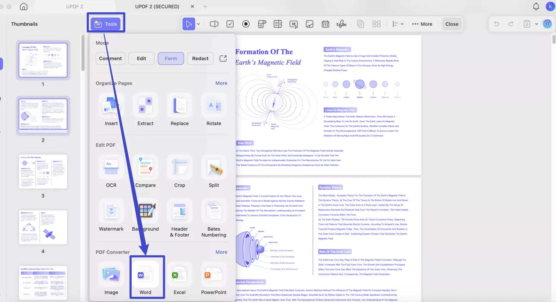 choose word document